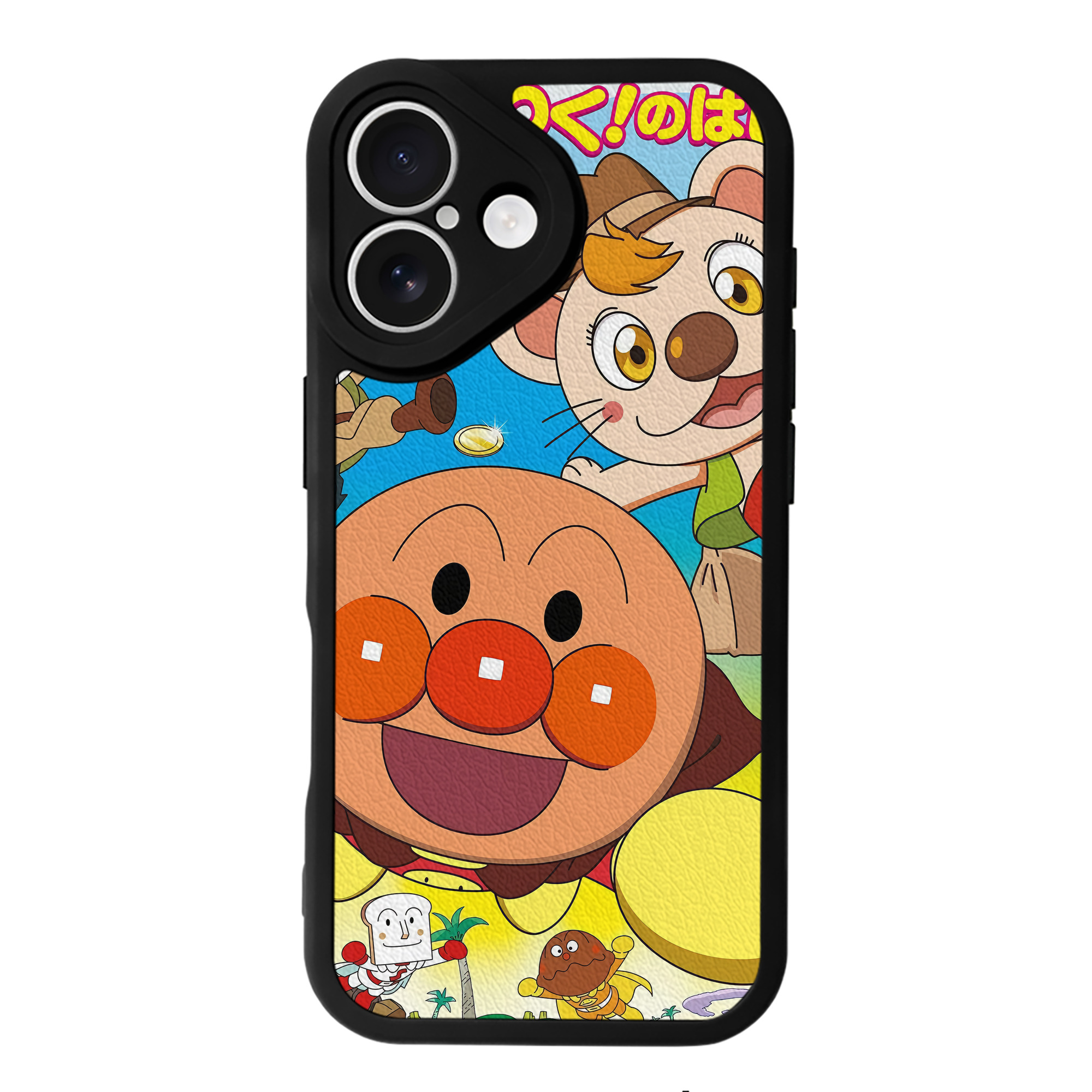 （画像用） アンパンマン Anpanman 【iPhone 16シリーズ対応】シリコンスマホケース（レザー調） 材質：シリコン